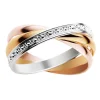 Alliance 3 anneaux entrelacés or 18 carats