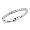 Alliance 1/2 tour diamants or blanc 18 carats