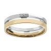 Alliance ajourée or rose et blanc diamants