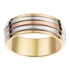 Alliance anneaux tournants 3 ors 9 carats