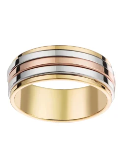 Alliance anneaux tournants 3 ors 9 carats