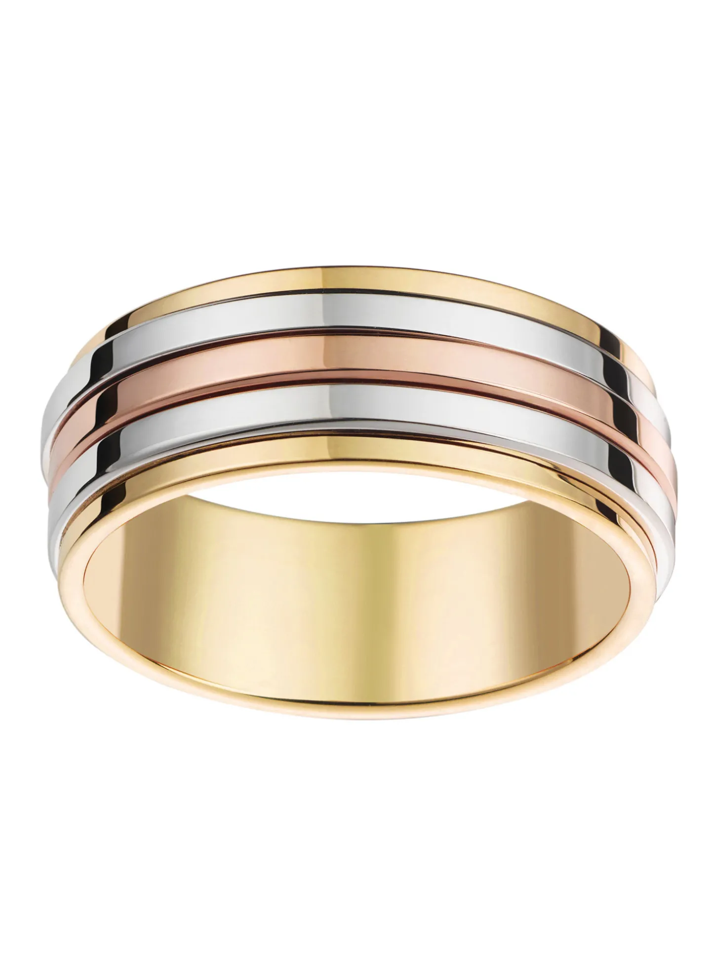 Alliance anneaux tournants 3 ors 9 carats