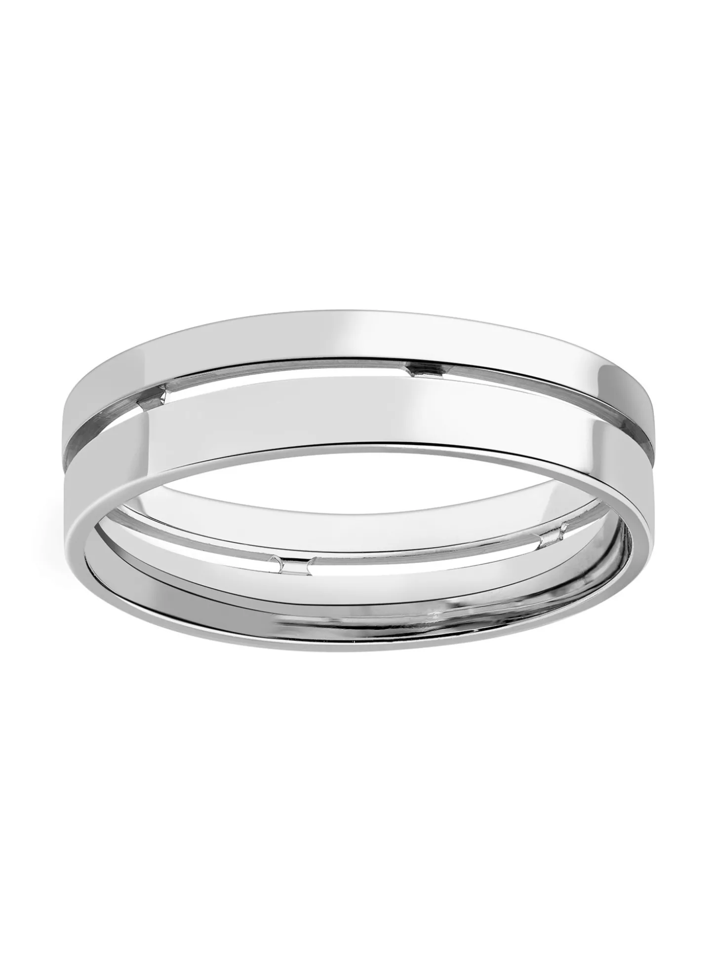 Alliance Brillaxis ajourée or blanc 9 carats