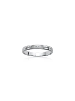 Alliance Brillaxis argent rhodié finition ciselée