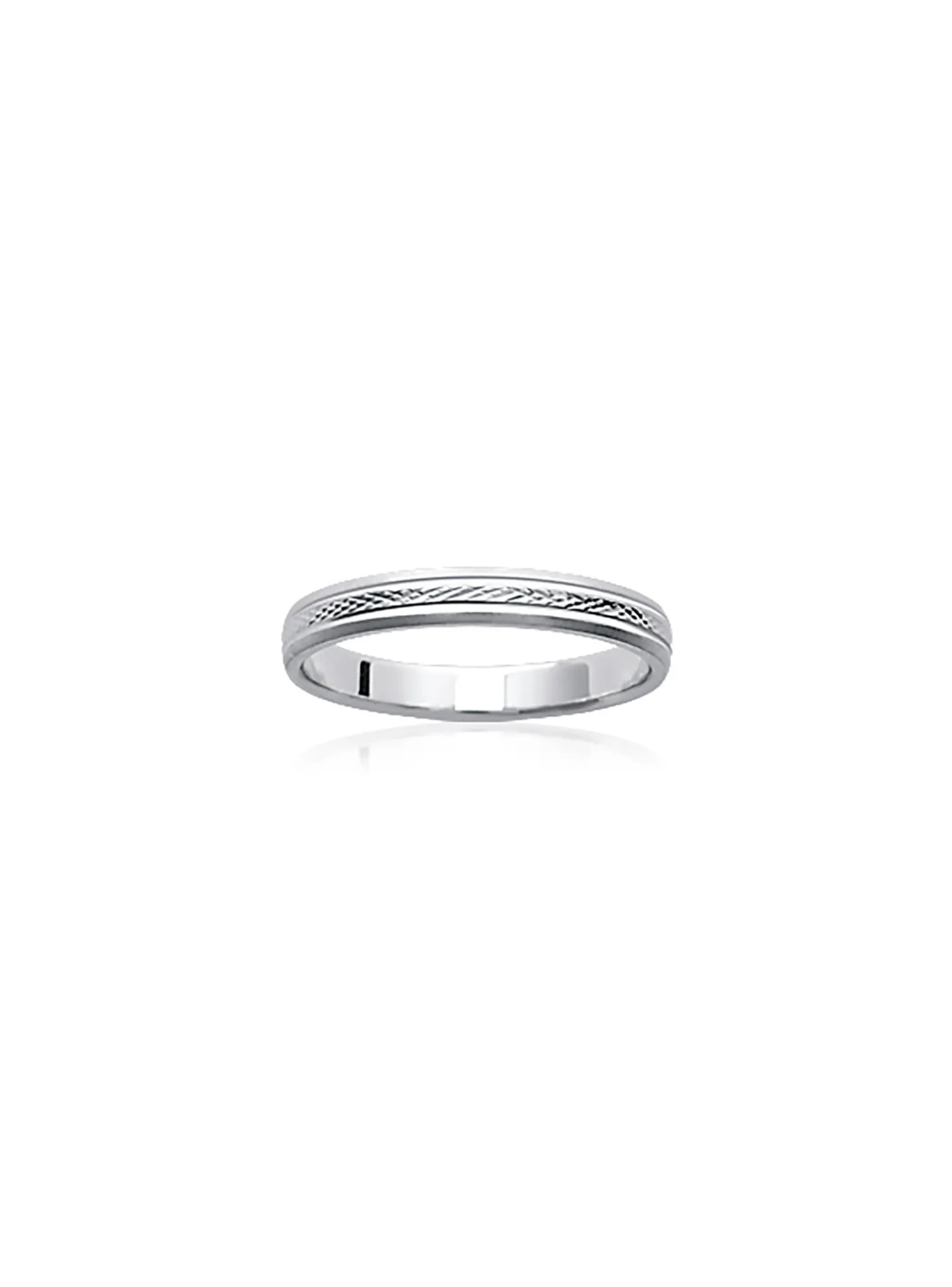 Alliance Brillaxis argent rhodié finition ciselée