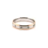 Alliance Brillaxis confort or blanc et rose 9 carats
