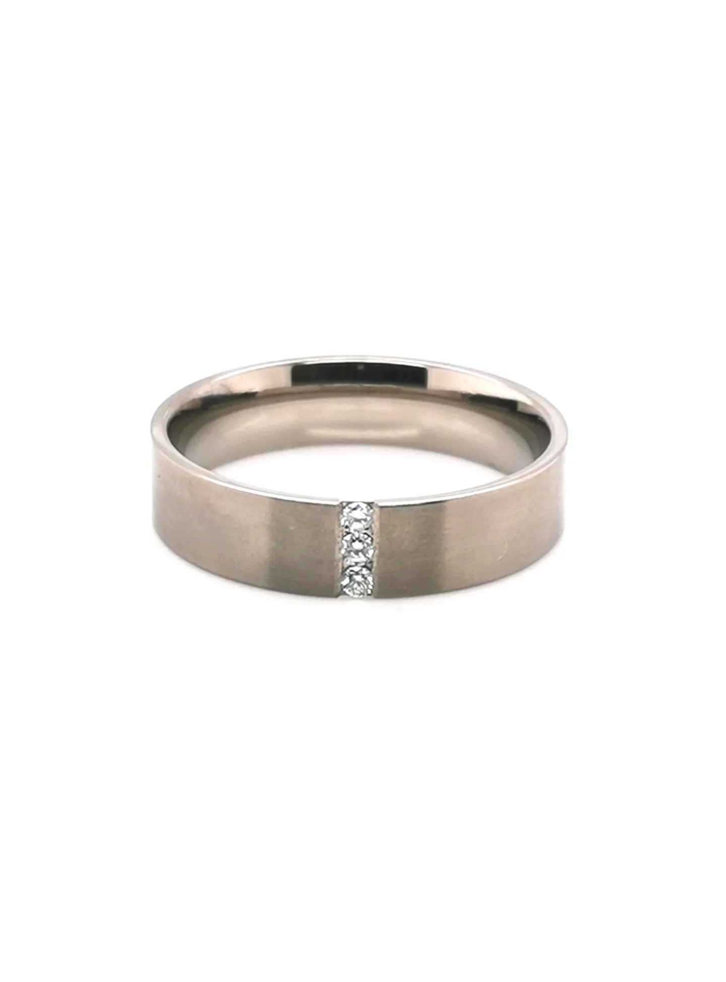 Alliance Brillaxis diamants brossée ruban plat
