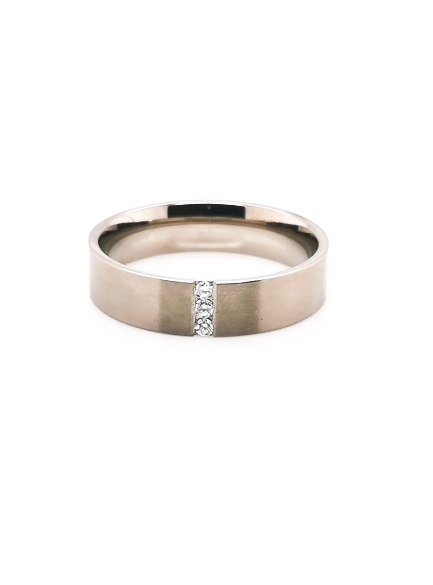 Alliance Brillaxis diamants brossée ruban plat