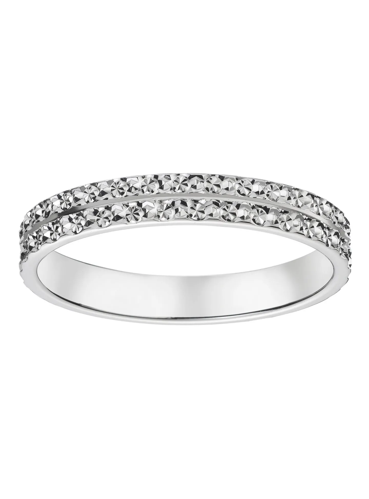 Alliance Brillaxis double rang ciselé or 9 carats
