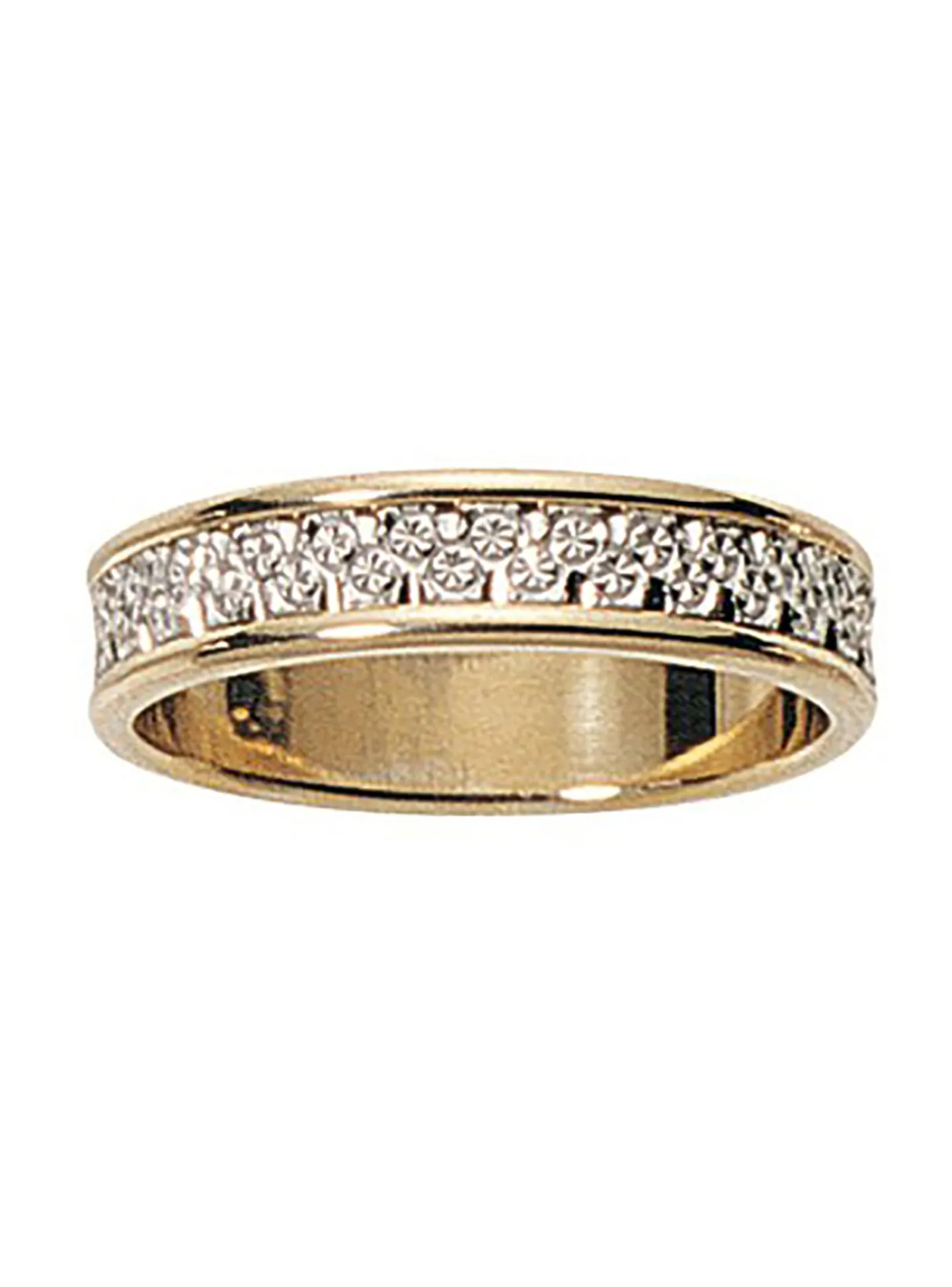 Alliance Brillaxis effet diamanté or jaune et blanc