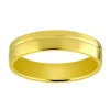 Alliance Brillaxis en or jaune 9 carats_x005f_x000D_finition brossée avec un liseré poli