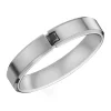 Alliance Brillaxis en platine brossée diamant noir