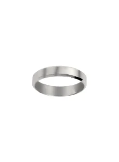 Alliance Brillaxis moderne or blanc brossé 9 carats_x005f_x000D_bords biseautés