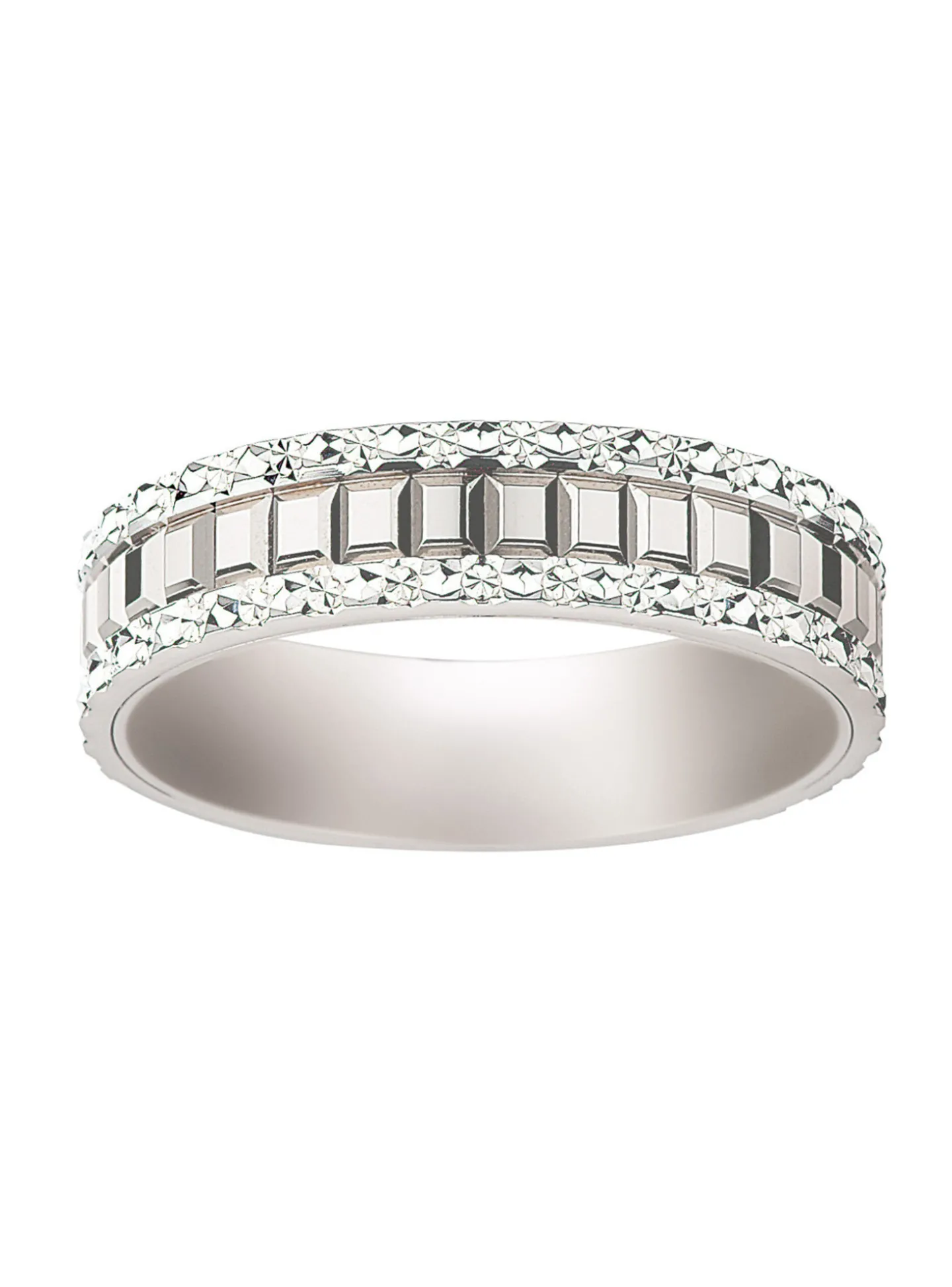 Alliance Brillaxis moderne effet diamanté or blanc
