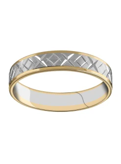 Alliance Brillaxis or bicolore 18 carats_x005f_x000D_brossée/polie