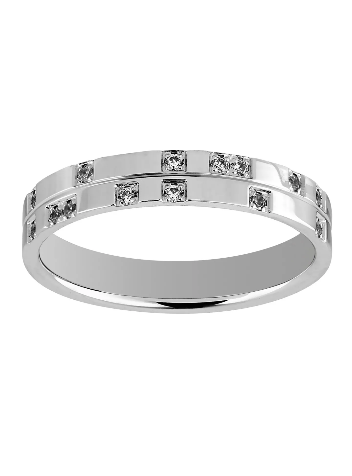 Alliance Brillaxis or blanc 9 carats diamants