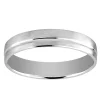 Alliance Brillaxis or blanc 9 carats_x005f_x000D_finition brossée avec liseré poli