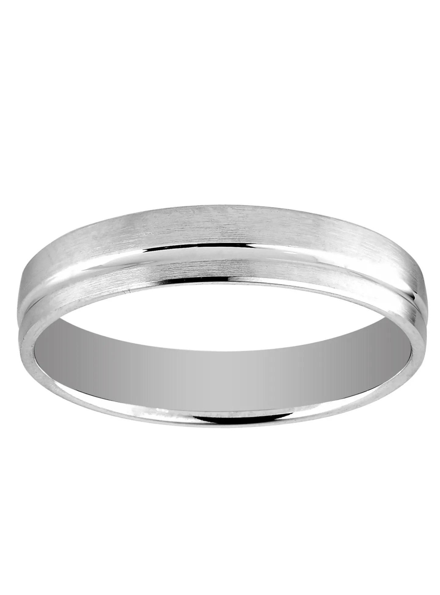 Alliance Brillaxis or blanc 9 carats_x005f_x000D_finition brossée avec liseré poli