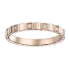 Alliance Brillaxis or rose 9 carats diamants