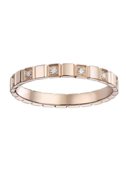 Alliance Brillaxis or rose 9 carats diamants