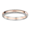 Alliance Brillaxis or rose et blanc effet diamanté