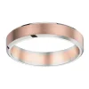 Alliance Brillaxis or rose et blanc 9 carats_x005f_x000D_brossée/polie