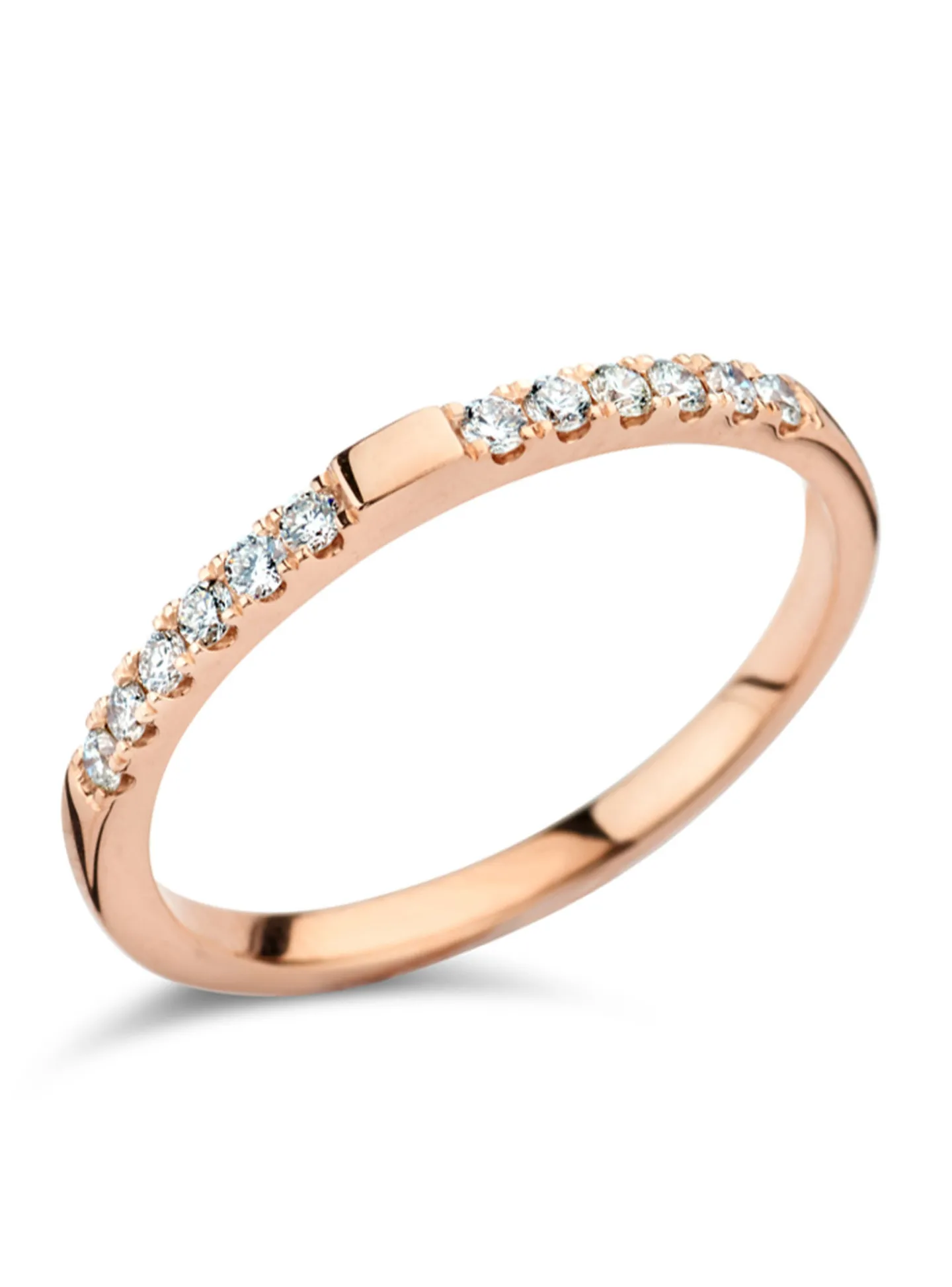 Alliance Brillaxs or rose 18 carats diamants