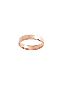 Alliance classique ruban plat confort_x005f_x000D_or rose 375 et bords biseautés