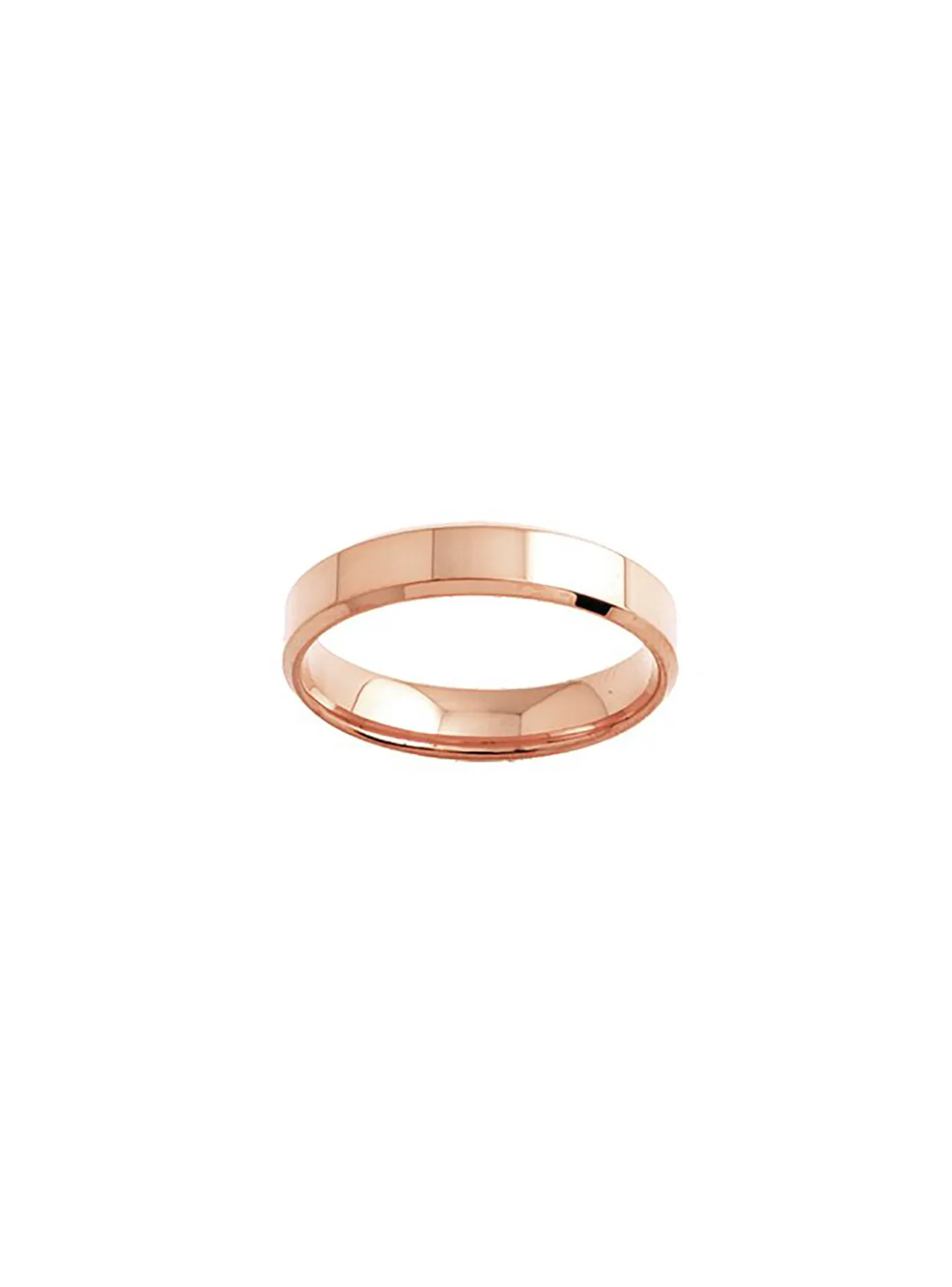 Alliance classique ruban plat confort_x005f_x000D_or rose 375 et bords biseautés