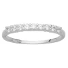 Alliance demi-tour oxydes griffes or blanc 9 carats