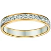 Alliance deux ors effet diamanté or 18 carats