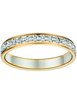 Alliance deux ors effet diamanté or 18 carats