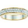 Alliance deux ors effet diamanté or 18 carats
