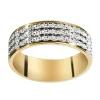 Alliance deux ors effet diamanté 18 carats