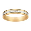 Alliance deux ors effet diamantée 18 carats