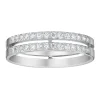Alliance diamant serti grain or 18 carats