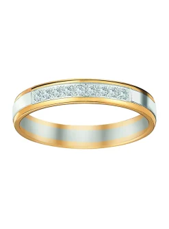 Alliance diamant serti grain or 18 carats