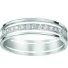Alliance diamant serti grain or 18 carats