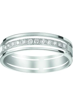 Alliance diamant serti grain or 18 carats
