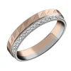 Alliance diamants or rose et blanc 18 carats
