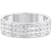 Alliance effet diamanté or blanc 18 carats
