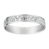 Alliance effet diamanté or blanc 18 carats