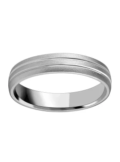 Alliance homme or blanc 9 carats sablée