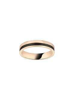 Alliance homme ruban or rose et carbone_x005f_x000D_18 carats