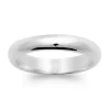 Alliance jonc parisien en argent rhodié 3.5mm