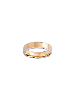 Alliance moderne bicolore or 18 carats