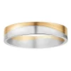 Alliance moderne bicolore or 18 carats