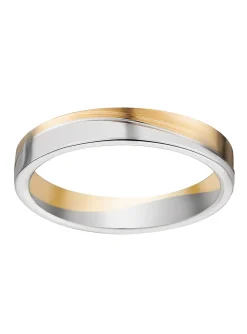 Alliance moderne bicolore or 18 carats