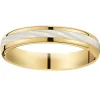 Alliance moderne bicolore or 18 carats
