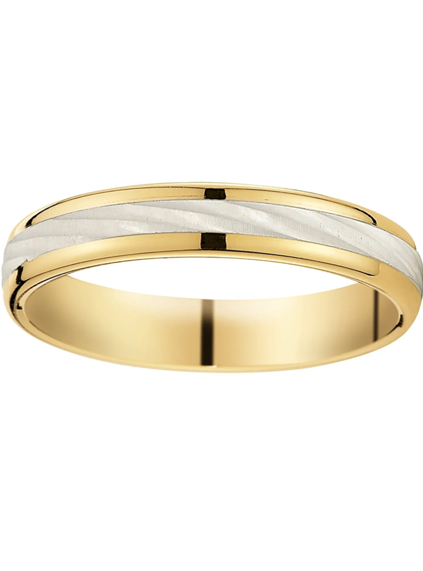Alliance moderne bicolore or 18 carats